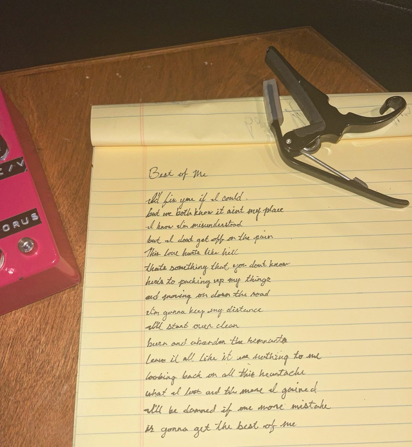 Handwritten Lyrics